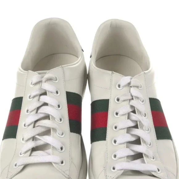 ❤️Beautiful Authentic Gucci Ace White leather Sneakers-❤️excellent condition